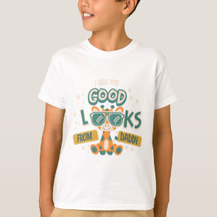 Goede Looks Van Papa Grappige Kinderen Citaat T-shirt