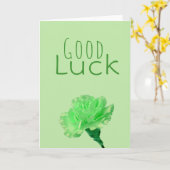 Goede Luck Green Flower Kaart (Gele Bloem)