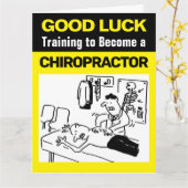 Goede Luck Training om Chiropractor te worden Kaart (Gele Bloem)