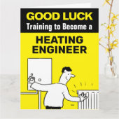 Goede Luck Training om een Heating Engineer te wor Kaart (Gele Bloem)
