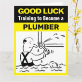 Goede Luck Training om Plumber te worden Kaart (Gele Bloem)