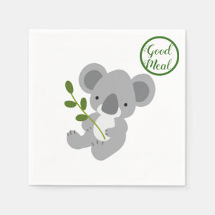 Goede maaltijd, Schattigee Koala Beer gepersonalis Servet