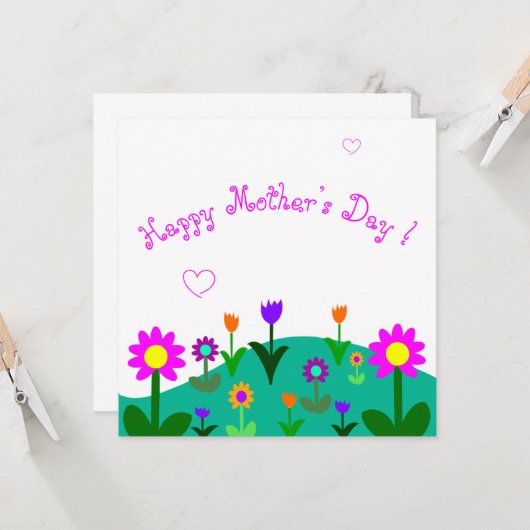 Goede mama's Fame in de Lente Kaart (Voorkant / Achterkant in situ)