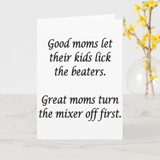 Goede Mamma's Kaart (Gele Bloem)