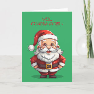 GOEDE MEISJE KERST KAART VOOR KLEINDOCHTER