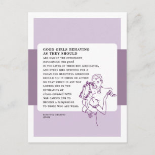 Goede meisjes gedragen zich  slecht advies briefkaart