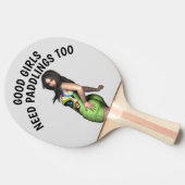 GOEDE MEISJES HEBBEN PADDLINGS NODIG OM PONG PADDL TAFELTENNISBATJE (Zijkant)