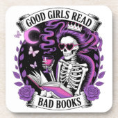 Goede meisjes lezen slechte boeken bier onderzetter (Voorkant)