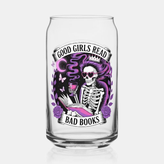 Goede meisjes lezen slechte boeken blikvorm glas (Voorkant)