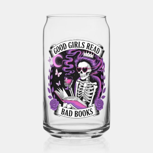 Goede meisjes lezen slechte boeken blikvorm glas (Achterkant)