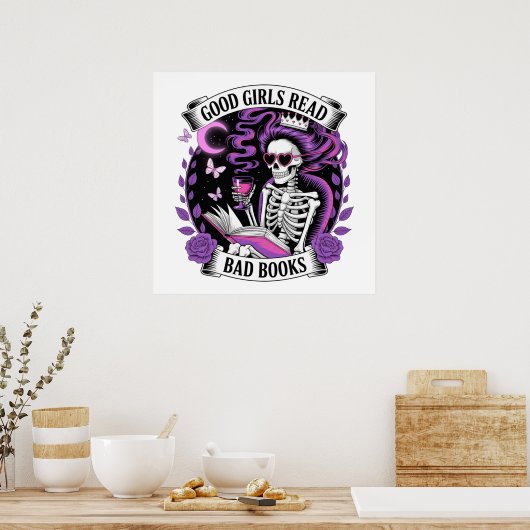 Goede meisjes lezen slechte boeken poster (Keuken)