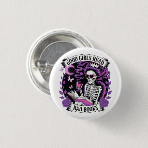 Goede meisjes lezen slechte boeken ronde button 3,2 cm