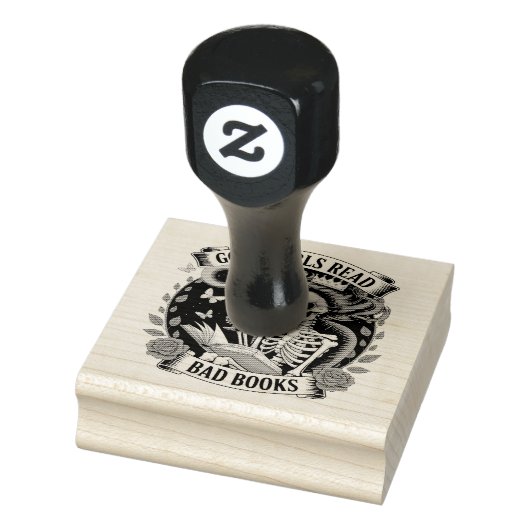 Goede meisjes lezen slechte boeken rubberstempel (Stempel)