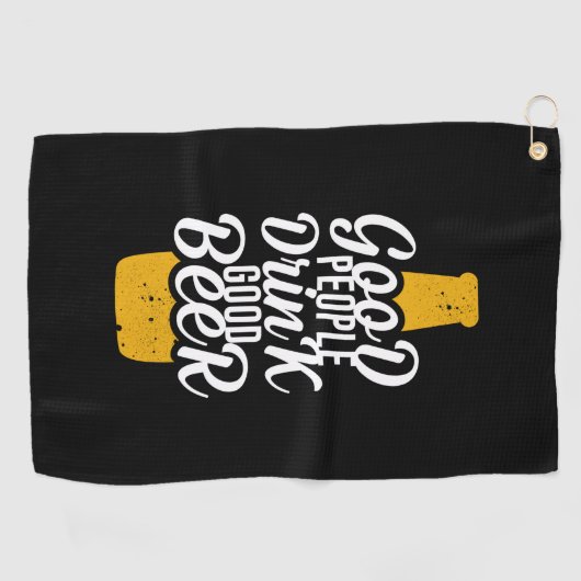Goede mensen Drink Good Beer Golfhanddoek (Horizontaal)