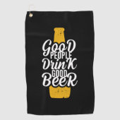 Goede mensen Drink Good Beer Golfhanddoek (Voorkant)