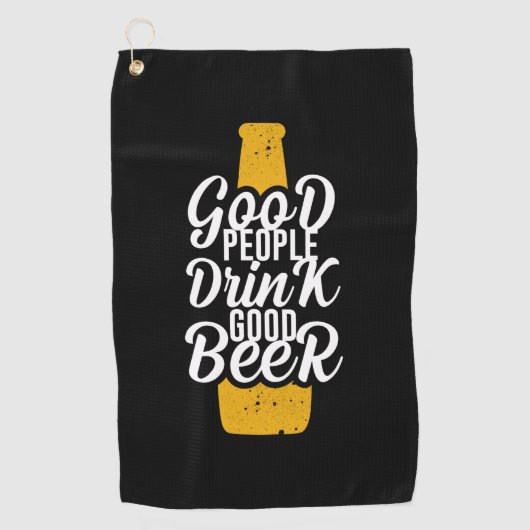 Goede mensen Drink Good Beer Golfhanddoek (Voorkant)