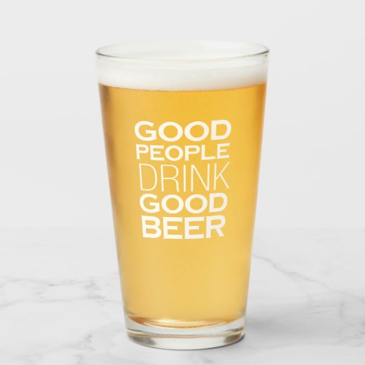 Goede mensen Drinken goed bier Octoberfest Glas (Voorkant gevuld)