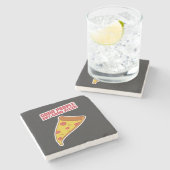 Goede mensen eten goed Pizza Stenen Onderzetter (Zijkant)