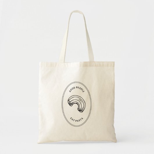 Goede mensen eten pasta tote bag (Voorkant)