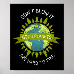 Goede milieus op de Aarde zijn moeilijk te vinden  Poster