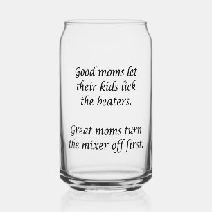 Goede moeders geweldige moeders blikvorm glas