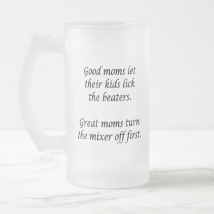 Goede moeders, geweldige moeders  matglas bierpul