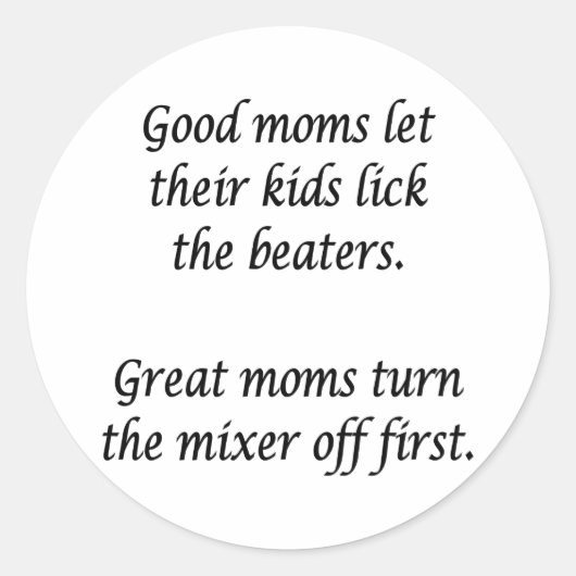 Goede Moeders Grote Moeders Ronde Sticker (Voorkant)