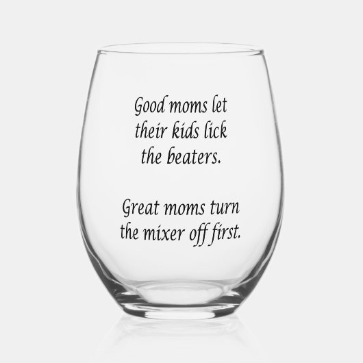 Goede moeders Grote moeders Wijnglas Zonder Voet (Voorkant)