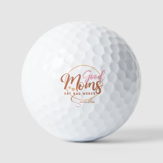 Goede moeders zeggen slechte woorden golfballen (Voorkant)