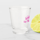 Goede moeders zeggen slechte woorden roze Retro Shot Glas (Links)