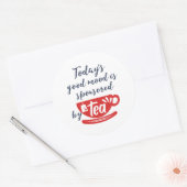 Goede Mood gesponsord door Tea Funny Caffeine Love Ronde Sticker (Envelop)