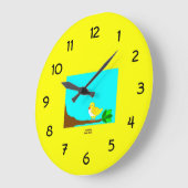 Goede morele gele vogel grote klok (Hoek)