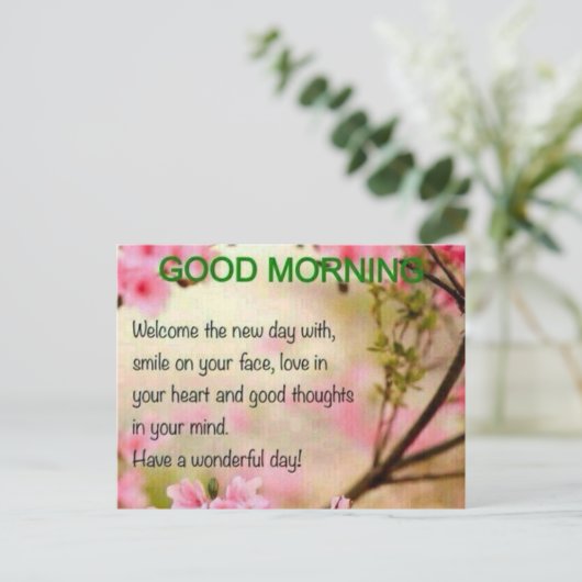 GOEDE MORGEN BRIEFKAART (Staand voorkant)