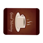 GOEDE MORGEN BROWN KOFFIE DRINKEN CAPPUCCINO MOCHA MAGNEET (Horizontaal)