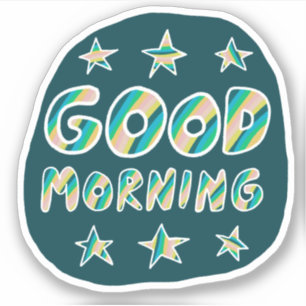 GOEDE MORGEN Cute Colorful & Fun Handlettering Sticker