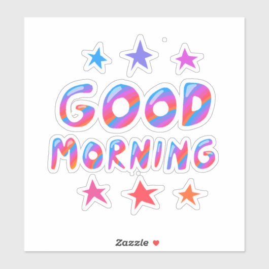 GOEDE MORGEN Cute Colorful & Fun Sticker (Vel)