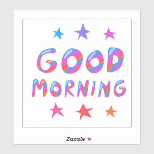 GOEDE MORGEN Cute Colorful & Fun Sticker (Vel)