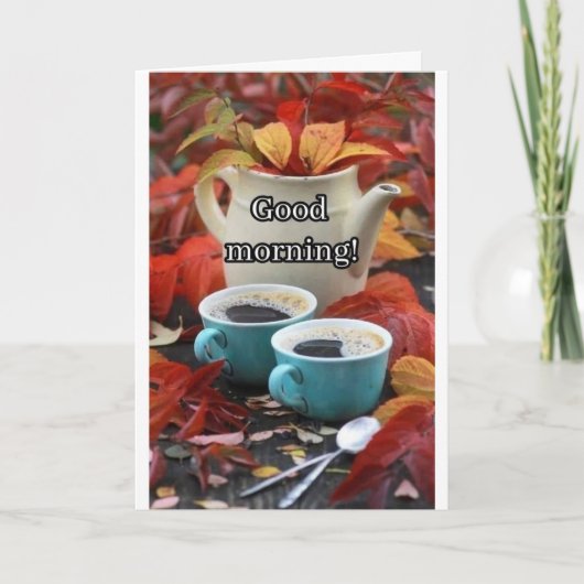 **GOEDE MORGEN EN GEWELDDADIGE ZUIVERING** FEESTDAGEN KAART (Voorkant)