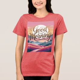 Goede morgen kalligrafie Sunrise Red Women's Tri-Blend Shirt