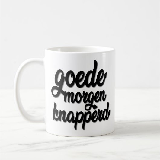 Goede Morgen Knapperd "GoodMorochtend Handsome" Koffiemok (Links)