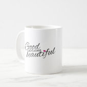 Goede morgen mooie koffie Mok (Voorkant links)