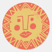 GOEDE MORGEN SUNSHINE Colorful Ronde Sticker (Voorkant)