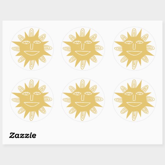 GOEDE MORGEN SUNSHINE Colorful Set van Ronde Sticker (Vel)