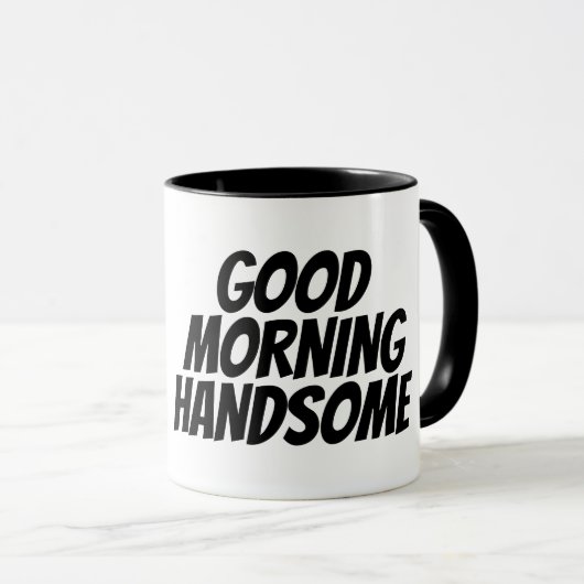 GOEDE MORNEN HANDSOME Koffee Mugs voor echtgenoot Mok (Voorkant rechts)