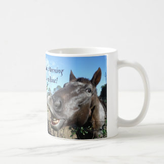 Goede mornig Zonneboesje Face brown paard Koffiemok