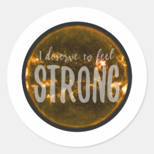 goede motivatie voor zelfaanvaarding ronde sticker