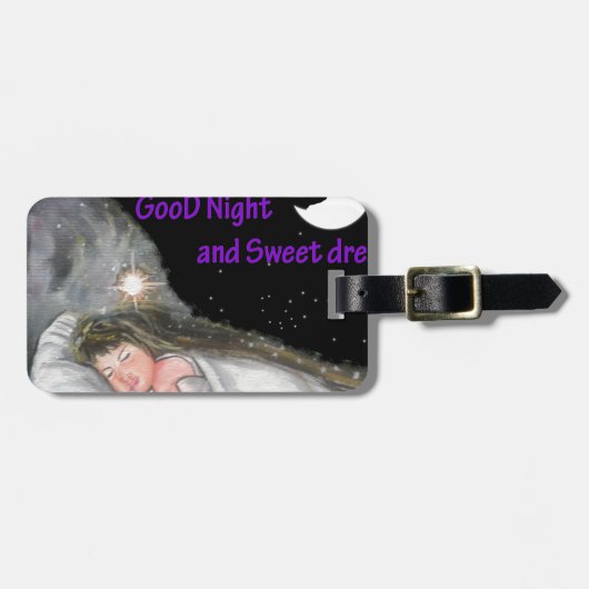 Goede nacht bagagelabel (Voorkant horizontaal)