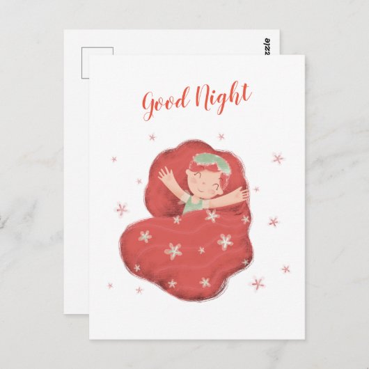 Goede nacht briefkaart (Voorkant / Achterkant)