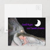 Goede nacht briefkaart (Voorkant / Achterkant)
