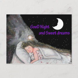 Goede nacht briefkaart